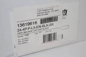 lot 28 image: Liberty AV 1000 CAT5 Category 5e EN Series 24AWG 4-Pair Unshielded Cable Spool - NEW in Box