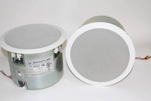lot 70 image: PAIR of SoundTube Sound Tube CM-EZ-II In-Ceiling 2-Way Blind Mount 8 Pro Audio Loudspeakers  Speakers