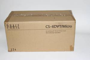 lot 89 image: Quantity 4 - New in Box - PhaseTech Phase Technologies 6.5 Coax Dual Voice Coil In-Ceiling Loudspeaker  Speaker