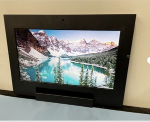 lot 138 image: Lot of 3 - Albiral 17 Industrial Installed Manually Folding HD Computer Video Display Monitor - Lot of 3