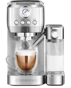 lot 108 image: Casabrews 20 Bar 3-in-1 Auto-frothing Espresso Machine with Milk Tank