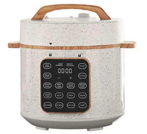 lot 122 image: The Pioneer Woman 6 Qt Pressure Cooker with Touch Control Display, Linen Speckle