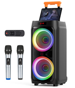 lot 152 image: JYX Karaoke Machine with 2 Wireless Microphones for Adults, 8 Big Bluetooth Party Speaker with 500W Peak Power