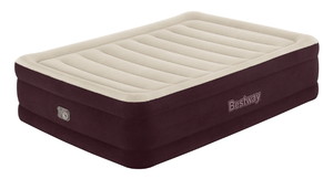 lot 156 image: Bestway Maroon Tritech Airbed Queen 20 with Built-in AC Pump