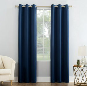 lot 161 image: LOT OF 4 Mainstays Grommet Blackout Single Curtain Panel