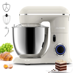 lot 202 image: Ailessom New Stand Mixer,6.5-QT 660W 10-Speed Tilt-Head Kitchen Electric Mixer