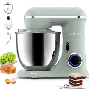 lot 210 image: Ailessom New Stand Mixer,6.5-QT 660W 10-Speed Tilt-Head Kitchen Electric Mixer