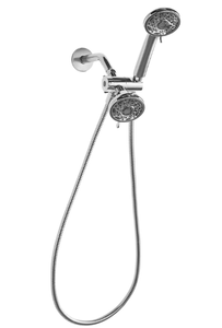 lot 357 image: Mainstays 3-Setting Luxury Shower Combo with 19 Possible Flow Combinations, Chrome