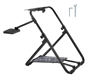 lot 382 image: VEVOR Foldable Racing Steering Wheel Stand, Height Adjustable Universal Base