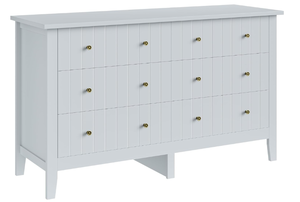 lot 397 image: FOTOSOK White Dresser, Chest of Drawers, Modern 6 Drawer Double Dresser with Deep Drawers