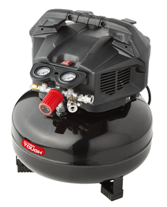 lot 418 image: Hyper Tough 6 Gallon Oil Free Pancake Air Compressor, 150 PSI