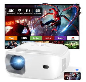 lot 427 image: HONPOW 4K Support Portable Projector with Wifi and Bluetooth Mini Projector with Speaker