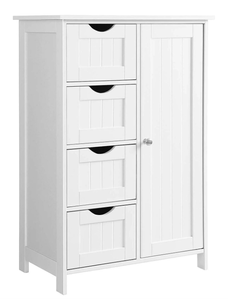 lot 503 image: Zimtown Modern Storage Cabinet with 4-Drawer Dresser Home Bedroom Furniture