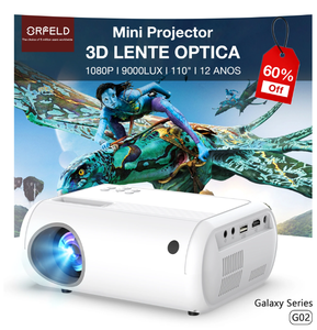 lot 584 image: ORFELD Mini Projector Portable Outdoor Home Theater Projector, 1080P 110 Full HD Display Supported