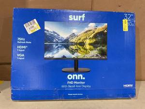 lot 303 image: Surf Onn. 32 FHD (1920 x 1080p) 75hz Bezel-Less Office Monitor