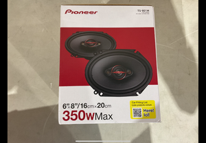 lot 354 image: Pioneer TS-801M 6x8 4-Way Full Range Coaxial Car Stereo Speakers, 350W Max Power