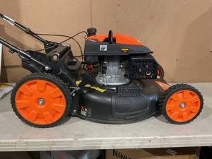 lot 249 image: Yard Max 22 201cc SELECT PACE 6 Speed CVT High Wheel RWD 3-in-1 Gas Walk Behind Self Propelled Lawn Mower