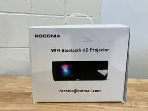 lot 600 image: ROCONIA 5G WiFi Bluetooth 4K Support Native 1080P, 15000LM Full HD Movie Projector