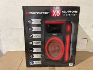 lot 14 image: Monster X6 All-in-One PA Bluetooth Speaker System