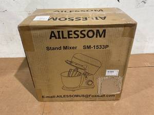 lot 113 image: Ailessom New Stand Mixer,6.5-QT 660W 10-Speed Tilt-Head Kitchen Electric Mixer