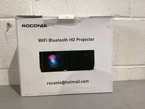 lot 428 image: ROCONIA 5G WiFi Bluetooth 4K Support Native 1080P, 15000LM Full HD Movie Projector