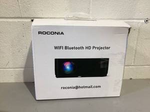 lot 456 image: ROCONIA 5G WiFi Bluetooth 4K Support Native 1080P, 15000LM Full HD Movie Projector