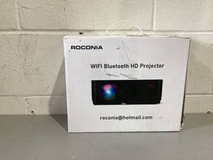 lot 465 image: ROCONIA 5G WiFi Bluetooth 4K Support Native 1080P, 15000LM Full HD Movie Projector
