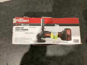 lot 540 image: Hyper Tough 20V 4.0Ah Lithium-ion Cordless Angle Grinder