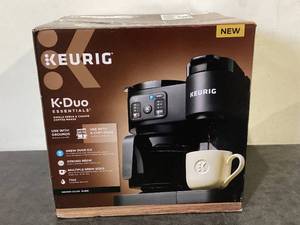 lot 543 image: Keurig K-Duo Essentials, Hot & Iced Single-Serve K-Cup Pod Coffee Maker & Carafe