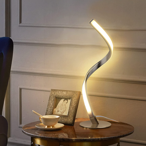lot 262 image: Albrillo LED Modern Table Lamp with Touch Button, 3 Colors Bedside Lamps of Stainless Steel