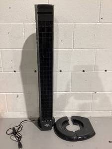 lot 486 image: Vornado 4T Oscillating Tower Fan with Remote Control, 40 Tall, Black