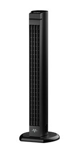 lot 485 image: Vornado 4T Oscillating Tower Fan with Remote Control, 40 Tall, Black