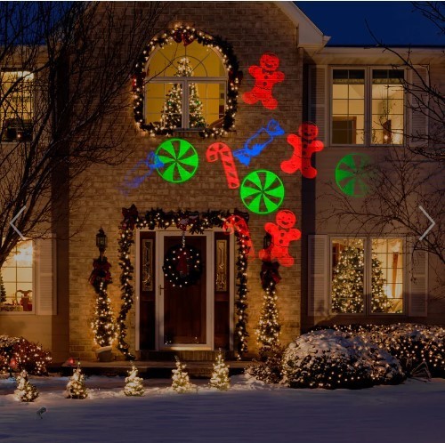 lot 707 image: Gemmy 80751 Christmas Candy Cane LED Light Show Projector