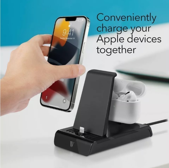 lot 924 image: Wasserstein 18W 2-in-1 Charging Station Compatible for Apple iPhone & Airpod Devices
