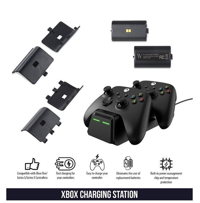 lot 957 image: Wasserstein Xbox Wireless Controller Charging Station and Batteries (Xbox Series X, Xbox Series S, Xbox 1)