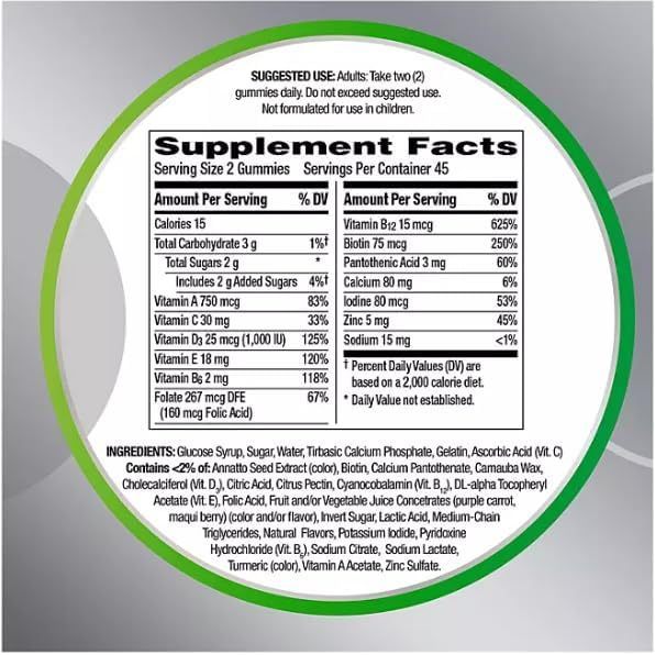 lot 450 image: NEW Centrum MultiGummies Multivitamin Gummies for Adults 50  (200 ct.)