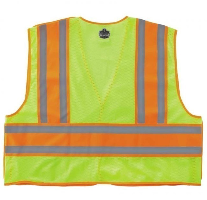 lot 852 image: NEW GloWear 8245PSV Hi-Vis Public Safety Vest - Type P, Class 2 - Lime 2XL3XL