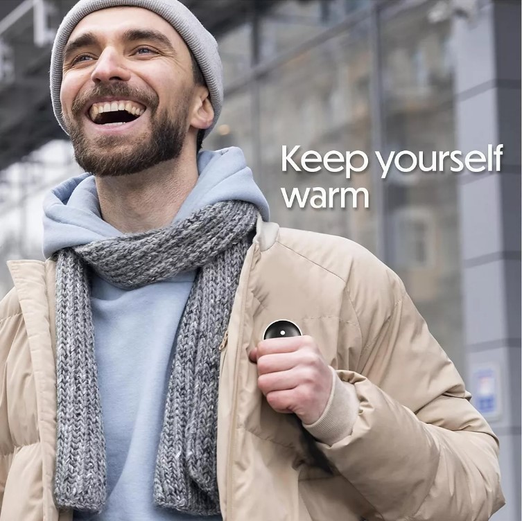 lot 837 image: DARTWOOD Rechargeable Portable Fast Heating 5200mAh Electric Hand Warmers  Warm Pocket and Power Bank