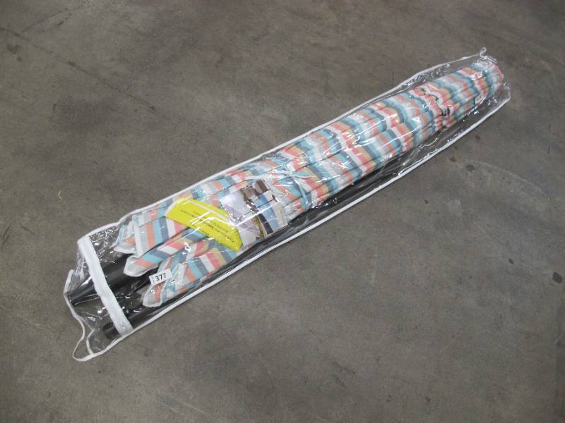 lot 151 image: NEW Members Mark Premium 10 Sunbrella Market Umbrellas - Sunrise Rainbow