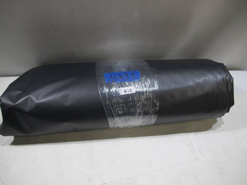 lot 156 image: NEW Vinyl Tarp - 16 x 32  Black  White Vinyl tarp - 9 oz. Lightweight Duty