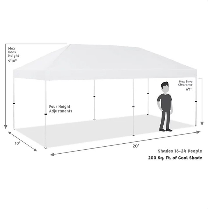 lot 82 image: NEW Members Mark Easylift 10 x 20 Instant Canopy - White