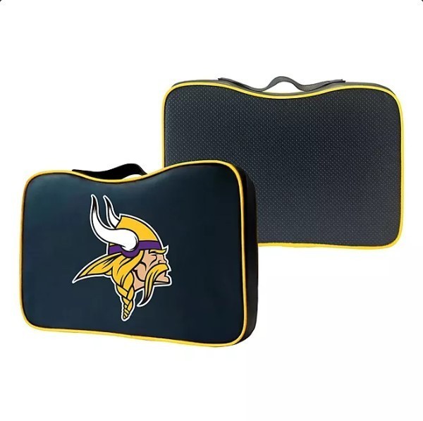lot 406 image: NEW Logo Brands Officially Licensed NFL Bleacher Cushion - Minnesota Vikings