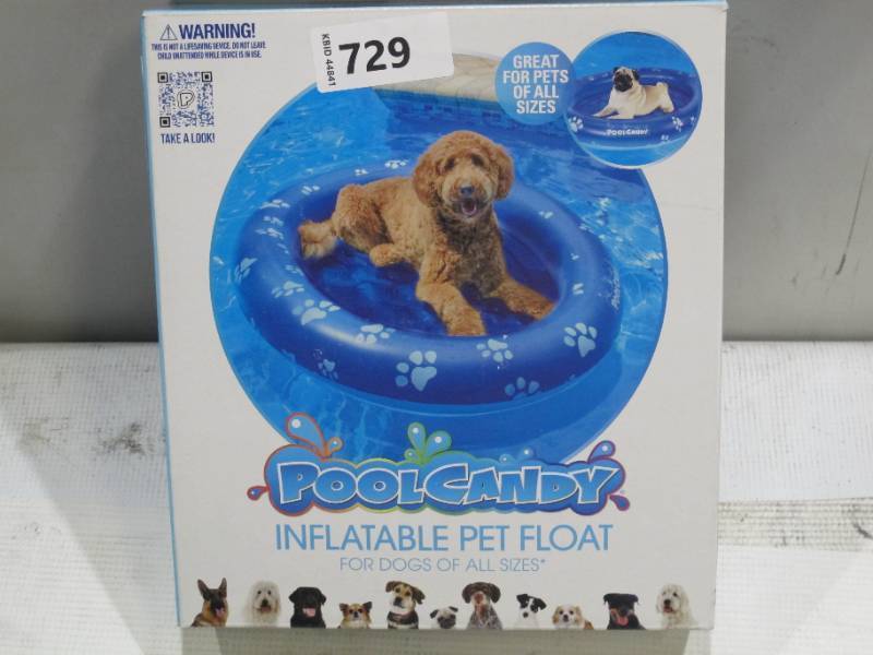 lot 447 image: NEW PoolCandy Inflatable Pet Float - Large Dog