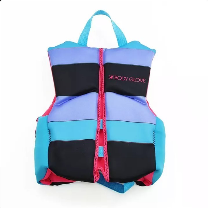 lot 410 image: NEW Body Glove Child PFD - U.S. Coast Guard-Approved One Size, 33-55 lbs - GIRLS