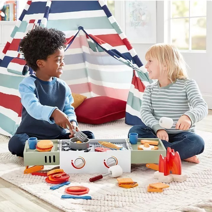 lot 235 image: NEW Members Mark Wooden Camping Food Playset