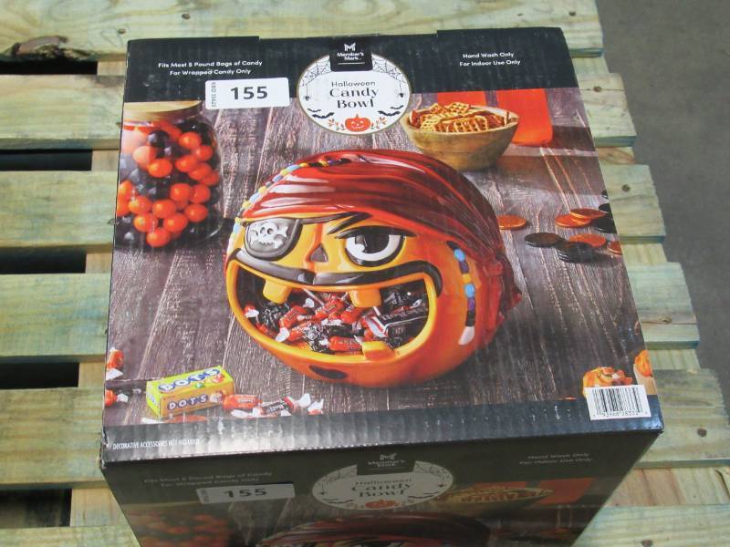 lot 222 image: Members Mark Halloween Ceramic Candy Bowl, Pirate