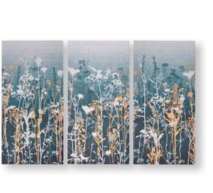 lot 319 image: NEW Wildflower Meadow Set of 3 Canvas Printed Canvas