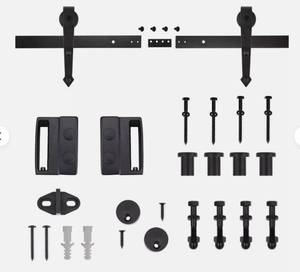 lot 340 image: Everbilt 72 in. Stainless Steel Strap Sliding Barn Door Track and Hardware Kit