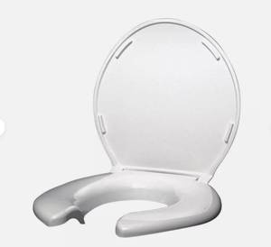 lot 345 image: Comfort Seats Big John Open Front Round Toilet Seat White