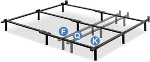 lot 357 image: NEW ZINUS Paige Compack Adjustable 7 Inch Heavy Duty Bed Frame, for Box Spring and Mattress Sets, Fits Full Queen King